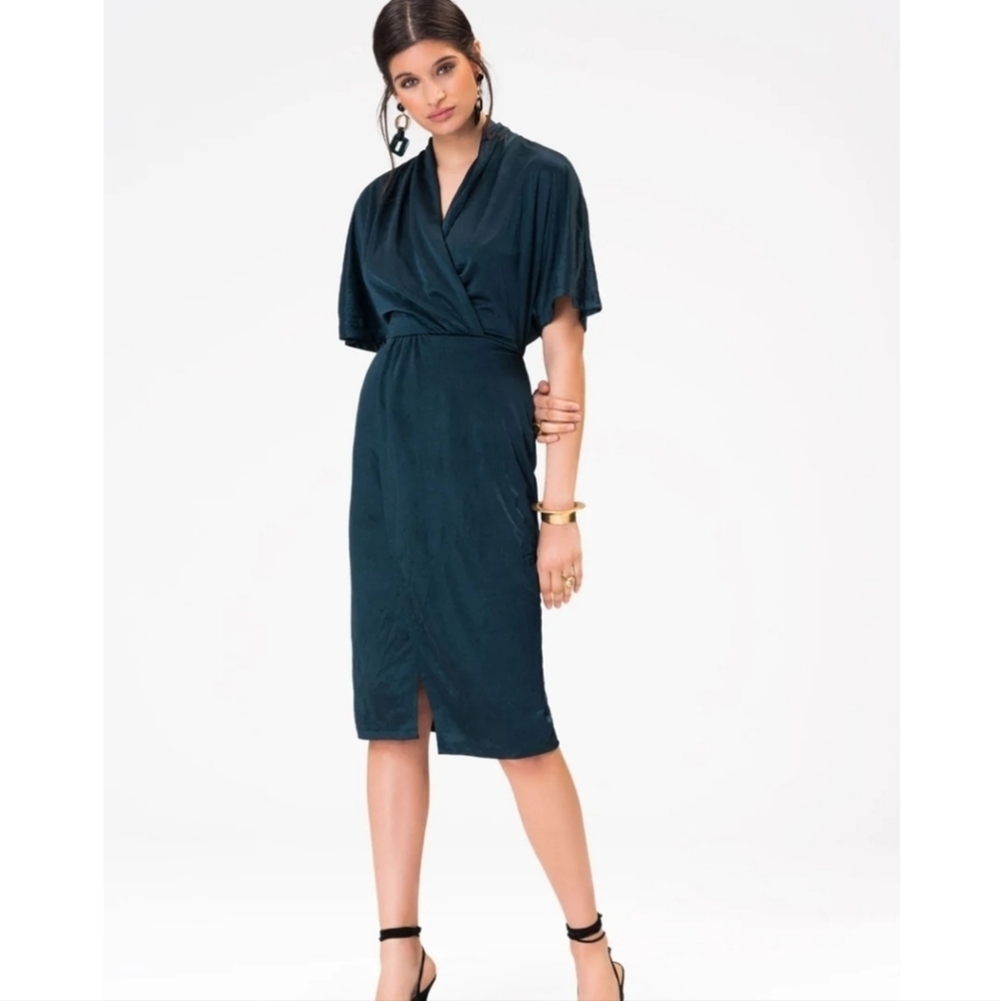 Leota Willow Teal Green Dress in Luster Jersey